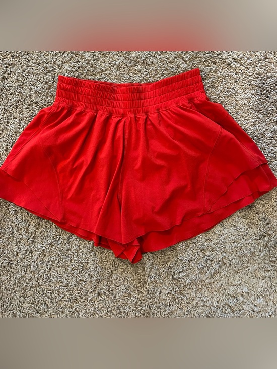lululemon athletica Pants - Lululemon Red Shake It Out Shorts